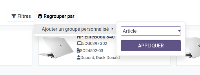 Tri par type d'appareil
