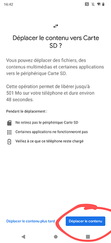 Déplacer le contenu