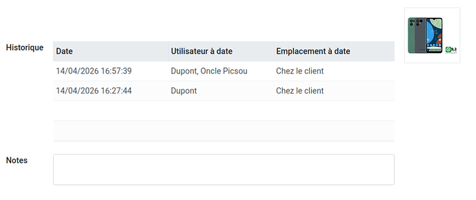 Historique des assignations