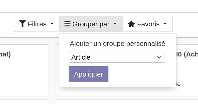 Ajouter un groupe personnalisé